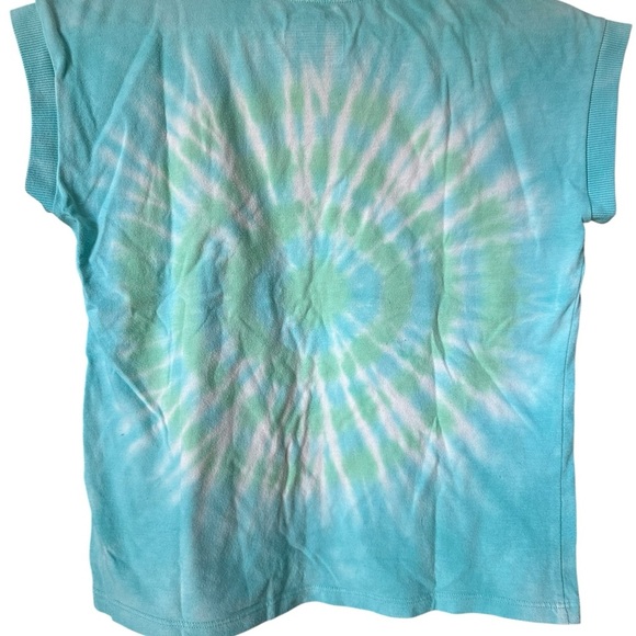 Cat & Jack Aqua and Lime Tie-Dye Tee - Picture 3 of 4